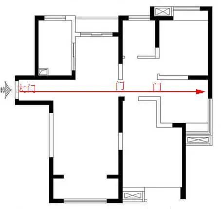 2,大门与阳台或窗户相对,连成一线,可以从房屋这边望穿到另一边.