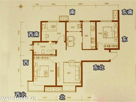 户型风水好的户型图_小平米户型装修布局_刀把户型装修房子风水布局图