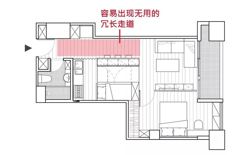 刀把户型难用的难题原来靠榻榻米就解决了！