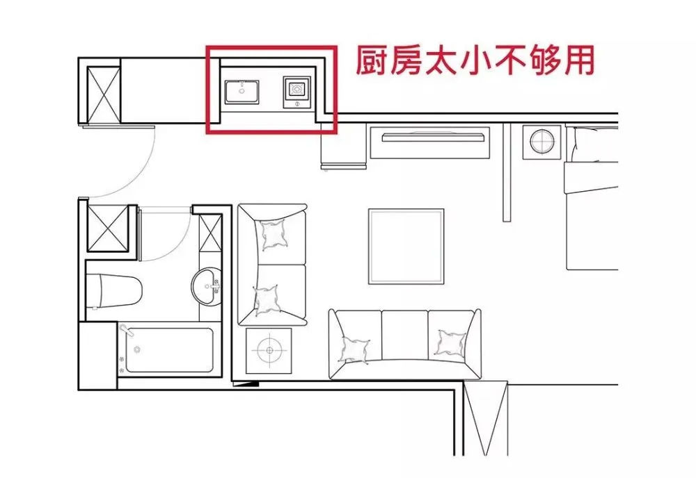 刀把户型难用的难题原来靠榻榻米就解决了！