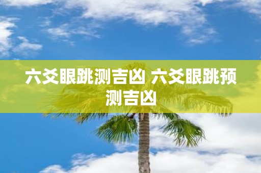 易经六十四卦之六爻眼跳的原理和使用方法介绍